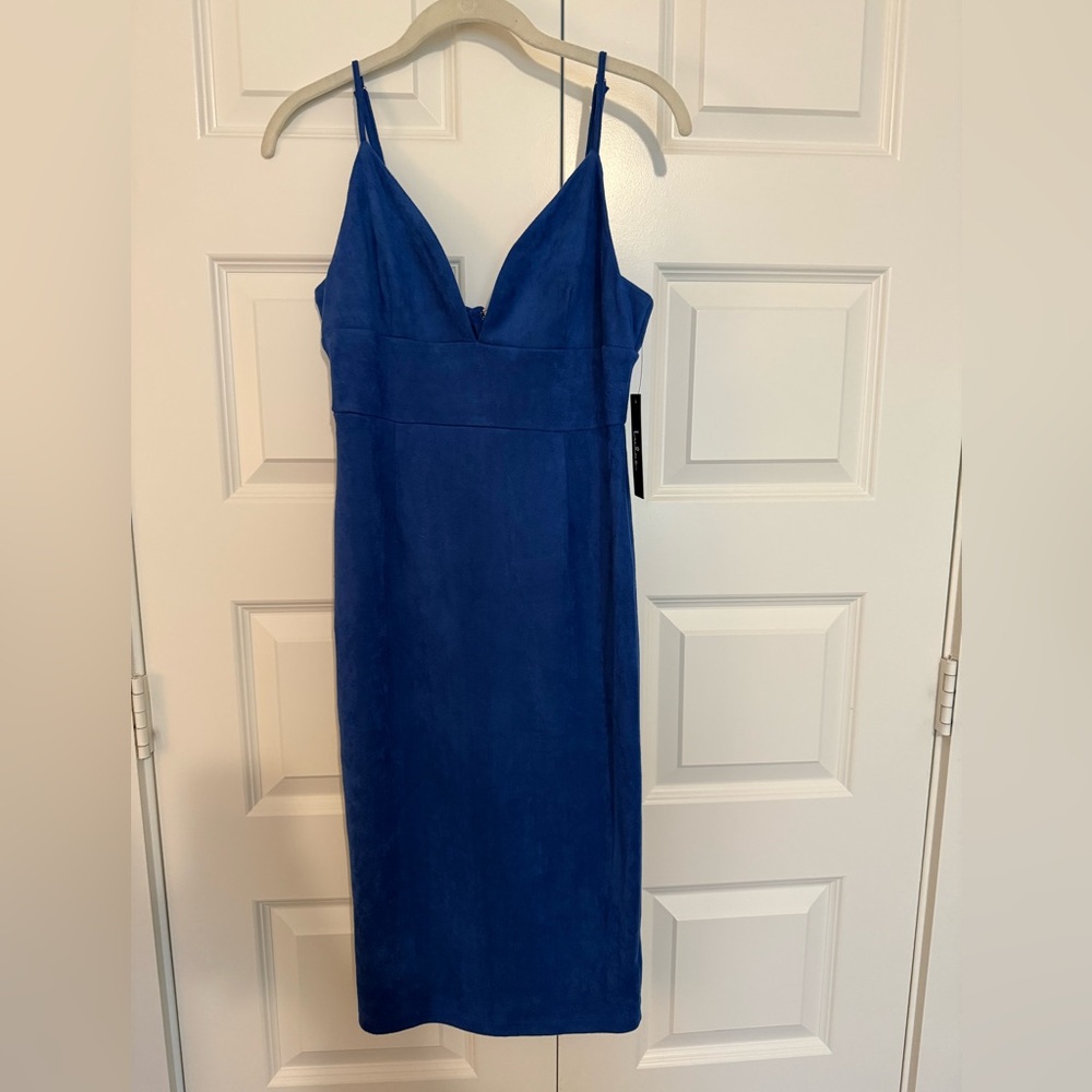 Lulu's Suede Blue Dress